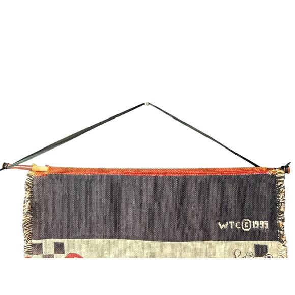 Vtg Tapestry Wall Hanging Chicken Farm Decor Welcome To Our Home Hanger 1995 - Picture 5 of 10